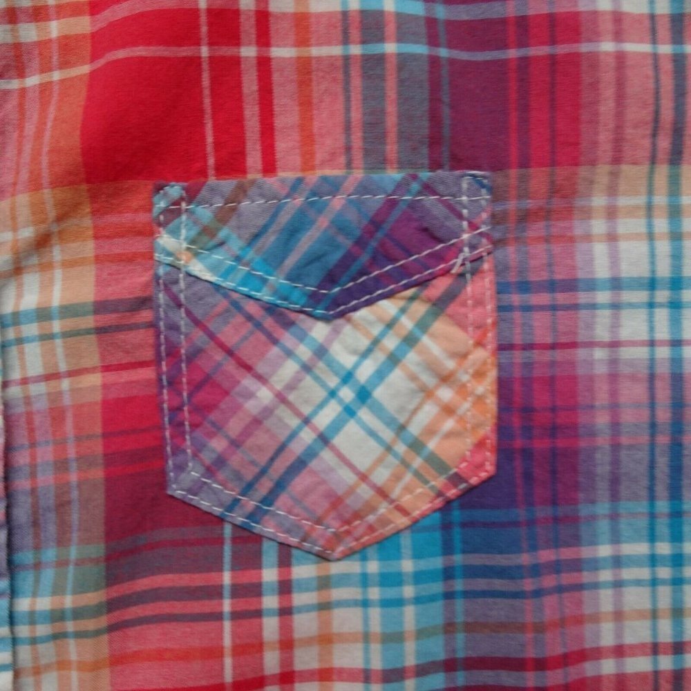 ๐ฐ3/$25 American Eagle Outfitters Button Down Shirt Top LS Plaid Western 4 - Picture 7 of 12